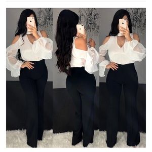 Black/White Jumpsuit. Great quality.